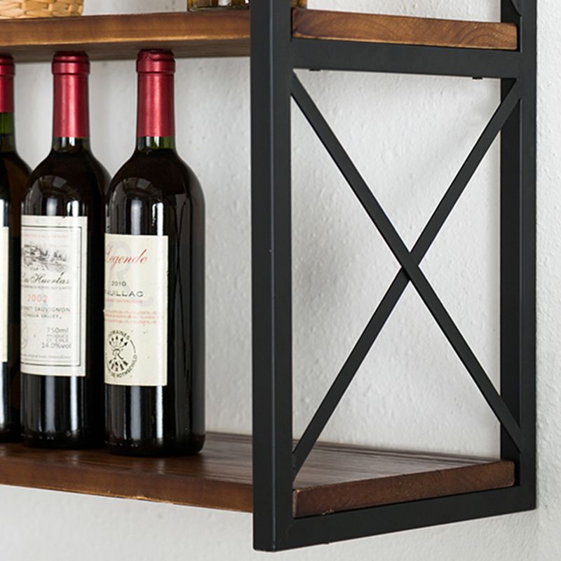 Industrial Style Wooden Bookshelf Wall Mounted Shelf Bookcase Clearhalo 'Bookcases' 'furn' 'furn_bookcases' 'Furniture' 'furniture_bookcases' 'kitchen' 'kitchen_bookcases' 'Living Room Furniture' 'Office Furniture' 1200x1200_480d9077-f6f7-4365-994e-b68d780d96e9