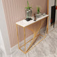 Tavolo da console da 1,5 "tavolo da console a 1 scaffale tavolino resistente alle macchie in marmo per Hall