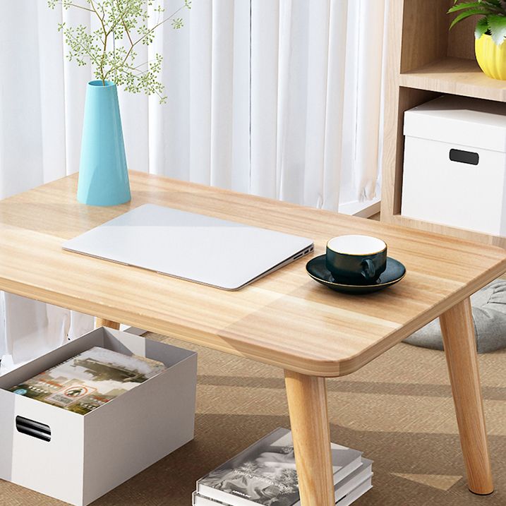 Rectangular Writing Desk with Artificial Wood Face and Wood Legs Clearhalo 'furn' 'furn_office_desk' 'Furniture' 'furniture_office_desk' 'Office Desks' 'Office Furniture' 'office_desk' 1200x1200_481025a3-1d68-4ea7-bab1-4bbbe352eba0