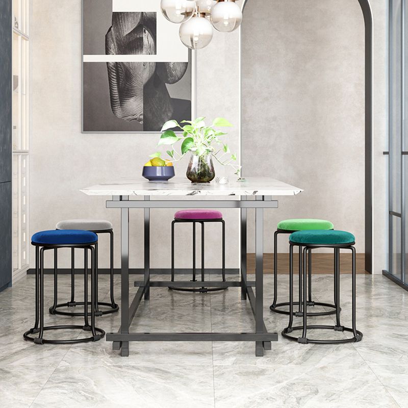 Orange Round Standard Velvet Pure Color Standard for Living Room Clearhalo 'furn' 'furn_ottomans_poufs' 'Furniture' 'Living Room Furniture' 'Ottomans & Poufs' 'ottomans_poufs' 1200x1200_48139176-50bf-42e5-8db6-d1911da26ee6