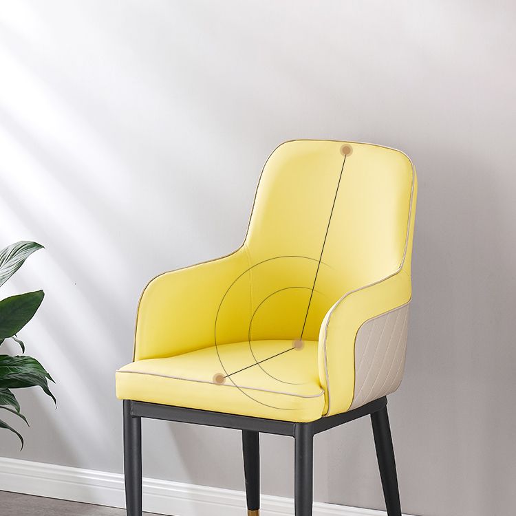 Contemporary Style Dining Side Chair Kitchen Arm Chair with Metal Legs Clearhalo ' kitchen&dining_furn' 'Dining Chairs' 'Dining Tables & Seating' 'dining_chair' 'furn' 'furn_dining_chair' 'Furniture' 'furniture_dining_chair' 'Kitchen & Dining Furniture' 'kitchen' 1200x1200_4813a7cb-bbd5-4f99-b021-55b3de20a542