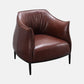 31"Wide Modern Faux Leather Sloped Arms Barrel Chair with Basic Four Legs Clearhalo 'Accent Chairs' 'accent_chairs' 'Chairs & Seating' 'Furniture' 'furniture_accent_chairs' 'Living Room Furniture' 1200x1200_481437e0-fcb1-4383-8010-0ef5d414599e