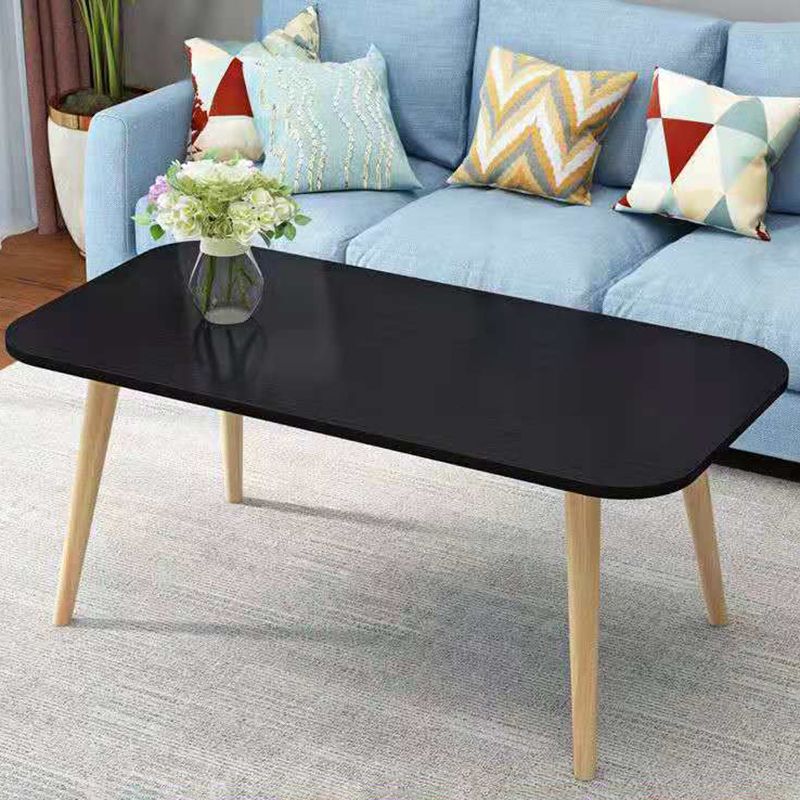 Contemporary Wooden Coffee Table with 4 Natural Legs and Rectangle Top Clearhalo 'Coffee & Accent Tables' 'Coffee Tables' 'coffee_tables' 'furn' 'furn_coffee_tables' 'Furniture' 'Living Room Furniture' 1200x1200_4815367b-0434-4e75-91d0-8c4b944f7b94