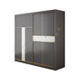 Hedendaagse stijl Garderobe Armoire Gray Engineered Wood Garderobe