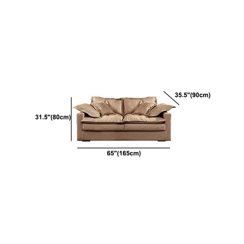 Faux Ledersofa 35.43 "D x 31,49" H Square Arm Sofa für Wohnzimmer