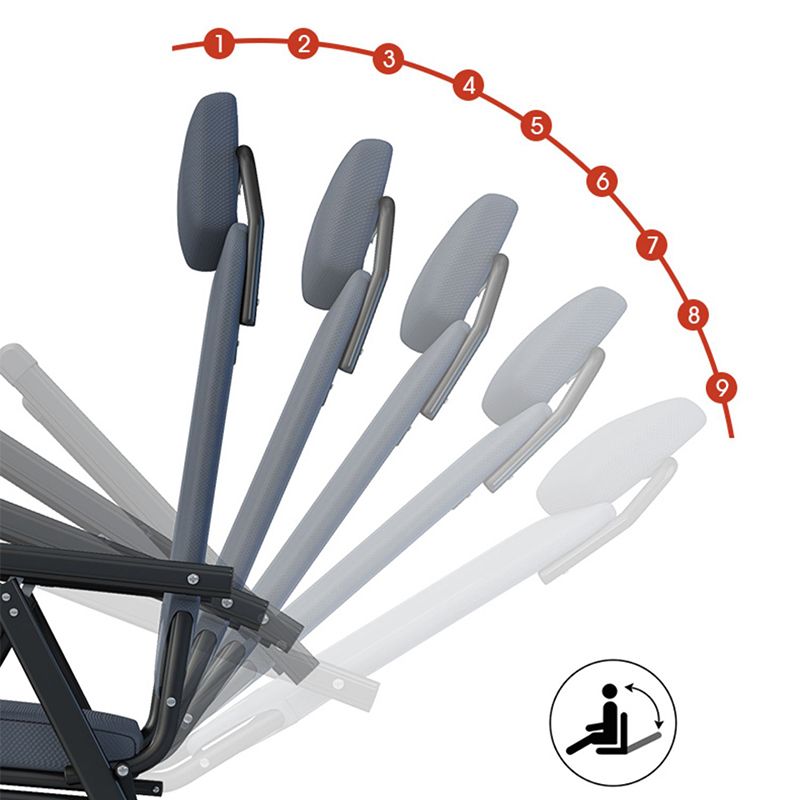 Moderne en eigentijdse standaardrecliner in stalen basis met hoofdsteun