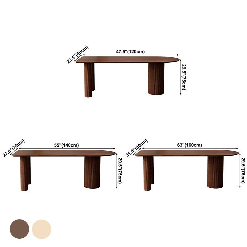 Solid Wood Contemporary Free Form Indoor Table Wood Top Table for Dining Room and Kitchen Clearhalo ' dining_table' 'Dining Tables & Seating' 'Dining Tables' 'furn' 'furn_dining_table' 'Furniture' 'furniture_dining_table' 'Kitchen & Dining Furniture' 'kitchen&dining_furn' 'kitchen' 'kitchen_dining_table' 1200x1200_481805ff-cc92-4604-af13-eadc319e7a8e