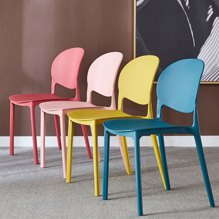 Contemporary Plastic Dining Side Chair Matte Finish Open Back Dining Side Chair Clearhalo ' kitchen&dining_furn' 'Dining Chairs' 'Dining Tables & Seating' 'dining_chair' 'furn' 'furn_dining_chair' 'Furniture' 'furniture_dining_chair' 'Kitchen & Dining Furniture' 'kitchen' 1200x1200_48182815-7f8b-43fb-8718-1638384d446b