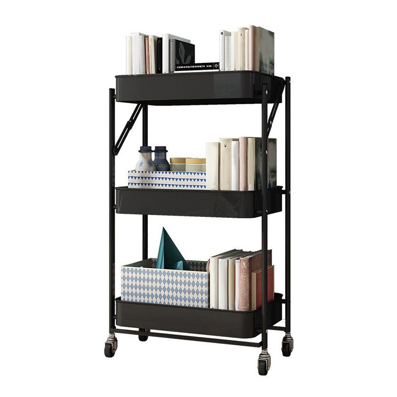 Modern Style 3-shelf Bookshelf 17.83"L Vertical Shelf Bookcase with Caster Wheels Clearhalo 'Bookcases' 'furn' 'furn_bookcases' 'Furniture' 'furniture_bookcases' 'kitchen' 'kitchen_bookcases' 'Living Room Furniture' 'Office Furniture' 1200x1200_4818ea24-5018-4185-a886-f3cc94b937c9