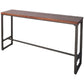 Industrial Trestle Wood Bar Wine Table Rectangle Bar Height Cocktail Table in Brown Clearhalo 'Bar Furniture' 'Bar Tables' 'bar_tables' 'furn' 'furn_bar_tables' 'Furniture' 'furniture_bar_tables' 'Kitchen & Dining Furniture' 1200x1200_48191c3f-6899-4851-a96f-8195aa28aea8