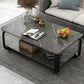 Glam Coffee Table with Cross Legs and Storage Shelf Cocktail Table Clearhalo 'Coffee & Accent Tables' 'Coffee Tables' 'coffee_tables' 'furn' 'furn_coffee_tables' 'Furniture' 'Living Room Furniture' 1200x1200_4819d52d-c4a9-4638-a773-37b917d42733
