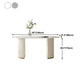 Traditional Luxury Dining Table White Stone Oval Dining Table for Kitchen