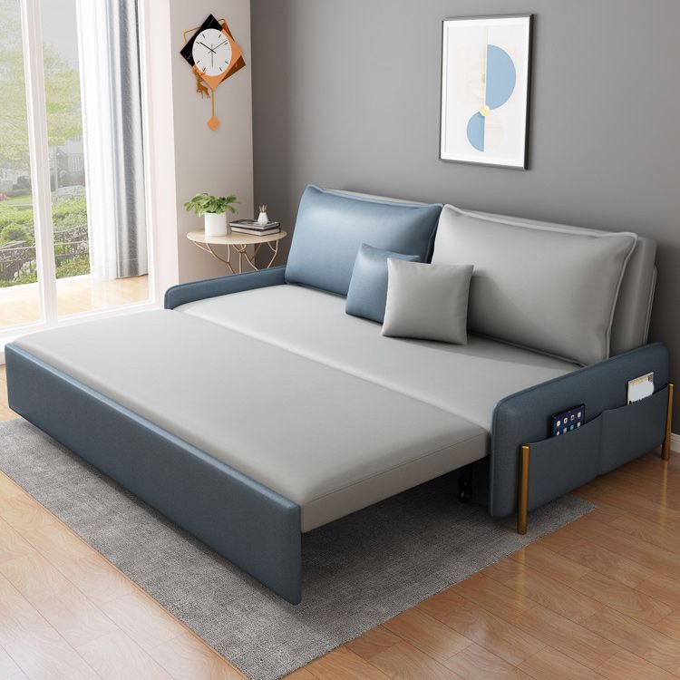 Eigentijdse stijl faux lederen armloos bankbed voor appartementgebruik