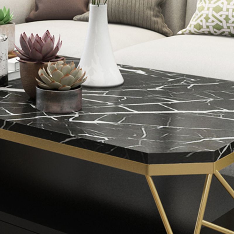 Cadre contemporain avec table basse rectangulaire simple à tiroir
