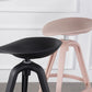 Scandinavian Swivel Bucket Bar Stool Plastic Armless Bar Stool with  with 3 Legs