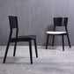 Silla lateral moderna de madera sólida silla de comedor de espalda abierta para el hogar