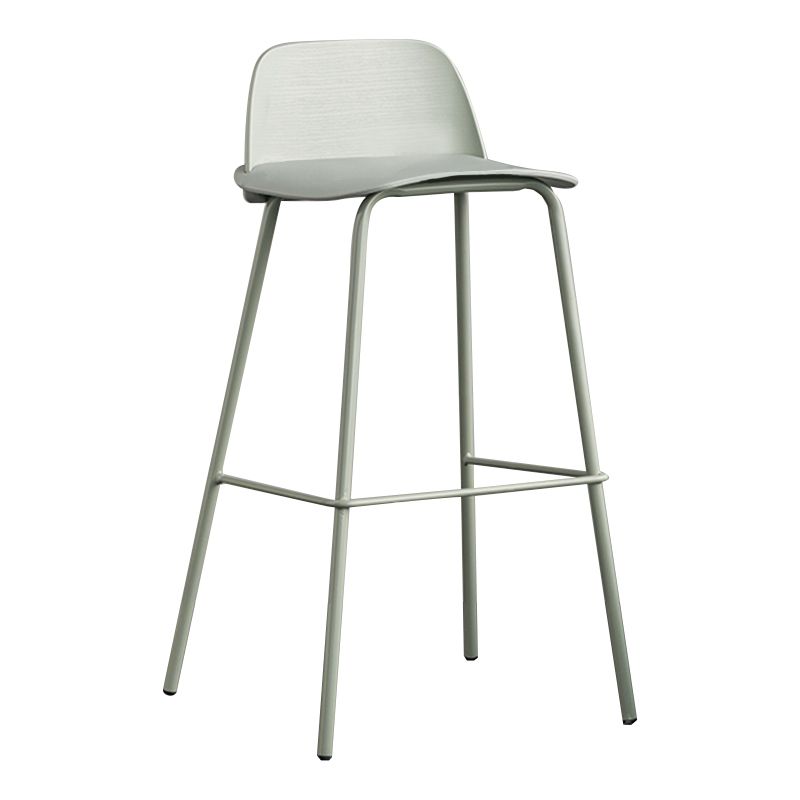 Rectangular Modern Plastic Bar Stool Backrest Footrest Counter Stool with Iron Legs Clearhalo 'Bar Furniture' 'Bar Stools' 'bar_stools' 'furn' 'furn_bar_stools' 'furniture_bar_stools' 'Kitchen & Dining Furniture' 'kitchen&dining_furn' 'kitchen' 'kitchen_furn' Furniture' 1200x1200_481df8c5-8674-4903-b678-e72c409eeb00