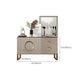 Sideboard in metallo a buffet in pietra in stile glam con 3 disegni