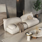 Modernism Cream Cat-Shaped Sofa Pillow Top Arm Wool Sofa - 39.37" D Clearhalo 'furn' 'furn_sofas' 'Furniture' 'Living Room Furniture' 'Sofa' 'sofas' 1200x1200_481f4c32-c5e9-4ec8-bc3d-b46297d2f86e