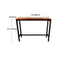 Industrial Brown Wood Pub Table with Rectangle Table Top Trestle Table - 41.3" H Clearhalo 'Bar Furniture' 'Bar Tables' 'bar_tables' 'furn' 'furn_bar_tables' 'Furniture' 'furniture_bar_tables' 'Kitchen & Dining Furniture' 1200x1200_481ffff1-485f-4a6a-a444-a57e44602ae0