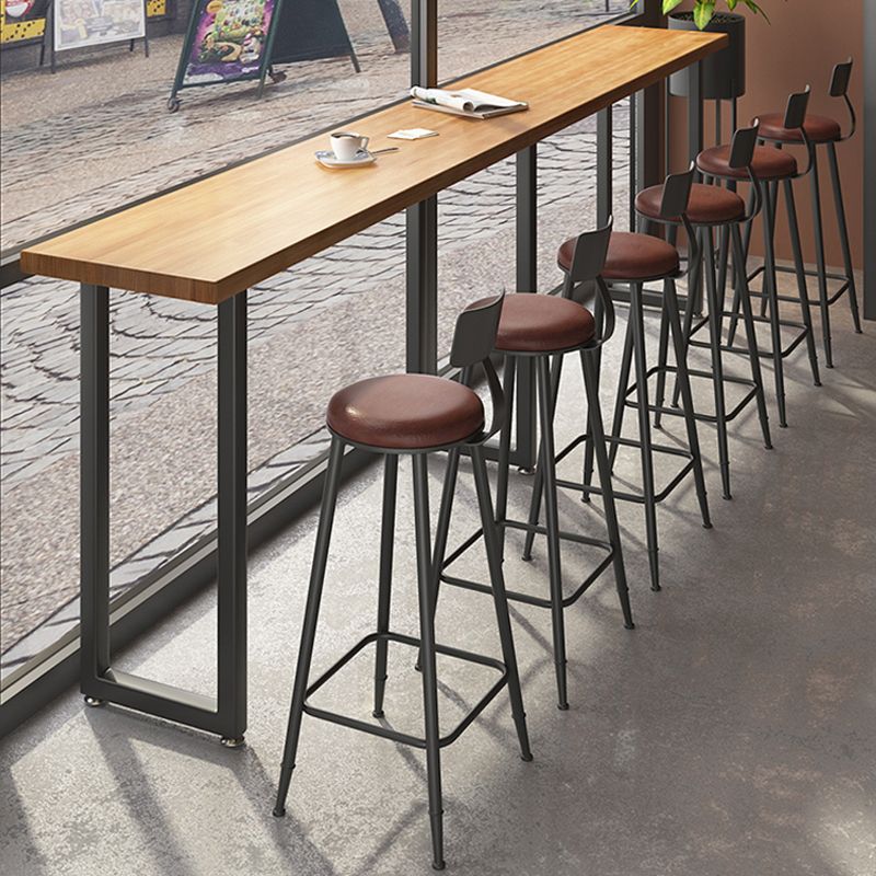 Industrial Rectangle Wood Top Counter Table 42-inch Height Bar Table Clearhalo 'Bar Furniture' 'Bar Tables' 'bar_tables' 'furn' 'furn_bar_tables' 'Furniture' 'furniture_bar_tables' 'Kitchen & Dining Furniture' 1200x1200_482193bb-2a33-4af5-b98c-e3e3a9f64090