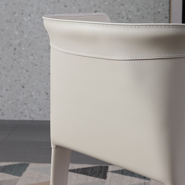 Contemporary Leather Dining Chair Armless Wingback Side Chair for Home Use Clearhalo 'Dining Chairs' 'Dining Tables & Seating' 'dining_chair' 'furn' 'furn_dining_chair' 'Furniture' 'Kitchen & Dining Furniture' 1200x1200_4821db0d-7d7e-424b-b3ae-72c14fbd89c7