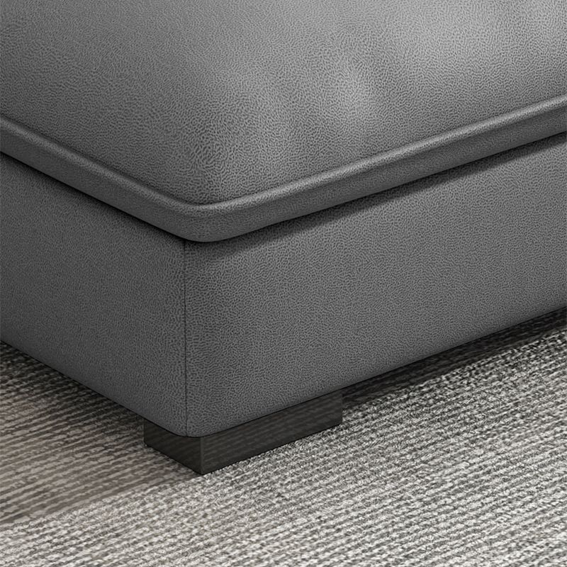 In pelle finta contemporanea sezionale con braccio svasato per soggiorno