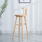 Cafe Modern Simple Barstool Wood 4 Legs Bar Stool with Pedal