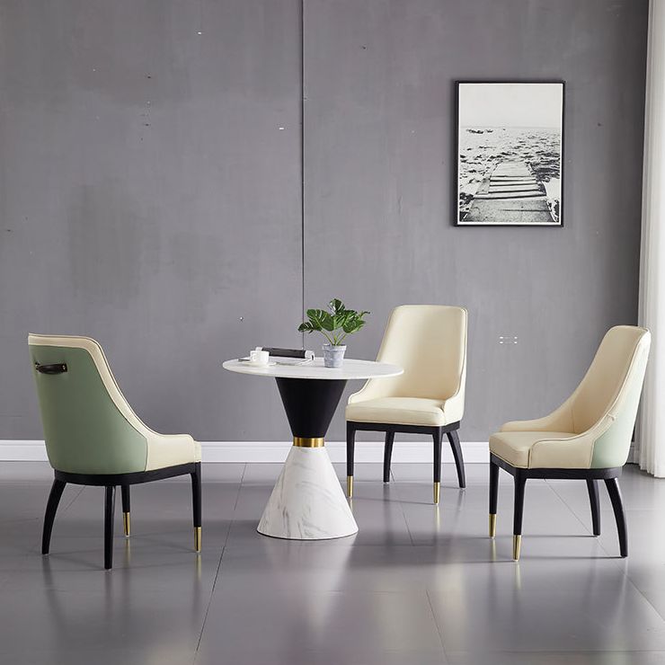 Moderne stijl gesinterde stenen dinerset rond 1/4/5 stukken dinerset voor thuisgebruik