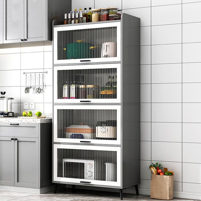 Wood Dining Server Modern Server with Glass Doors for Living Room Clearhalo 'buffet_sideboard' 'Buffets & Sideboards' 'furn' 'furn_buffet_sideboard' 'Furniture' 'Kitchen & Dining Furniture' 1200x1200_4823a95e-55aa-46e6-b4bd-e8807626ba23