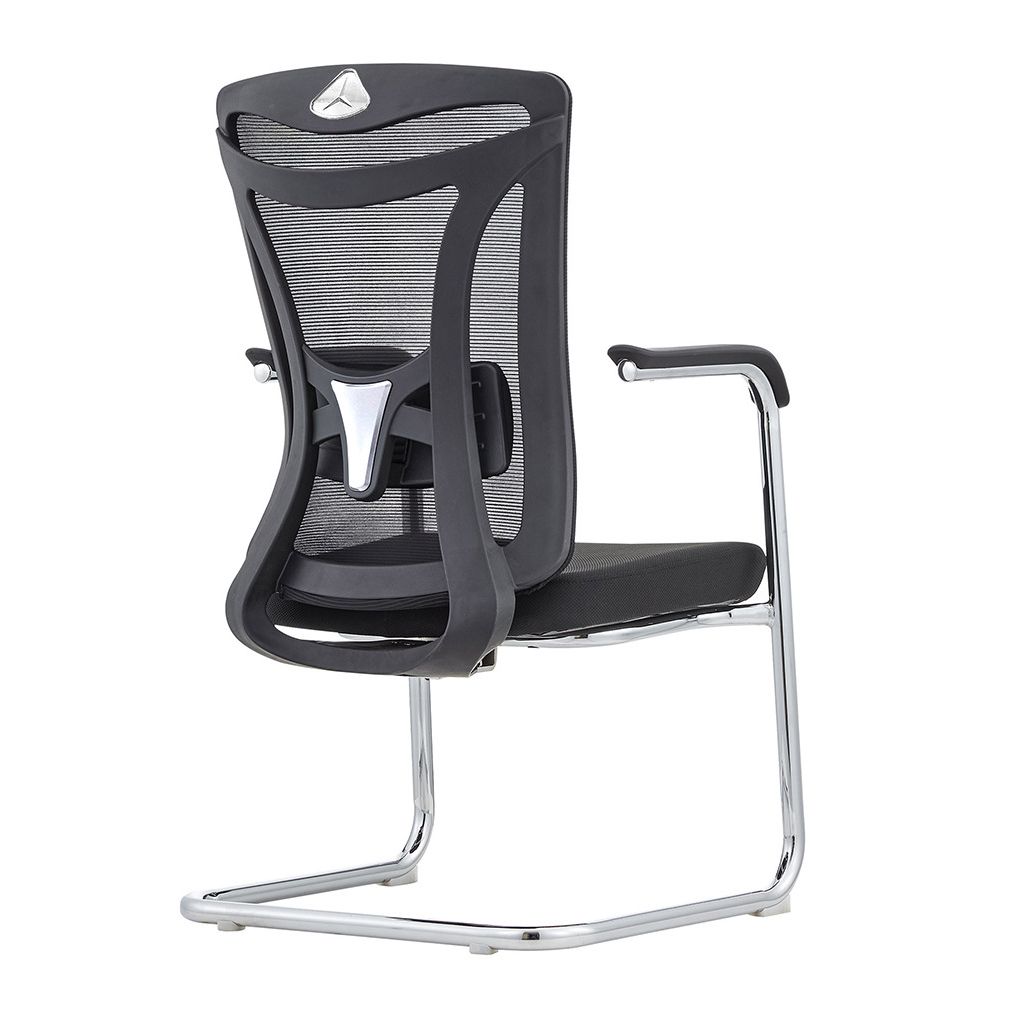 Chaise contemporaine en maille à dossier haut avec support lombaire réglable