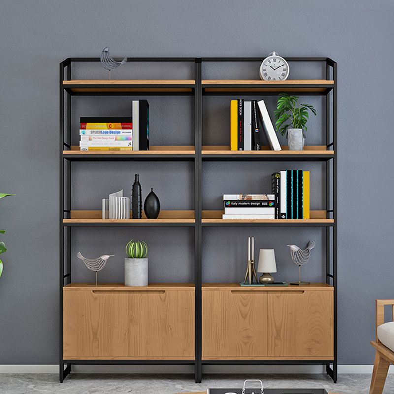 Etagere Metal Bookshelf Natural Shelf Bookcase for Study Room