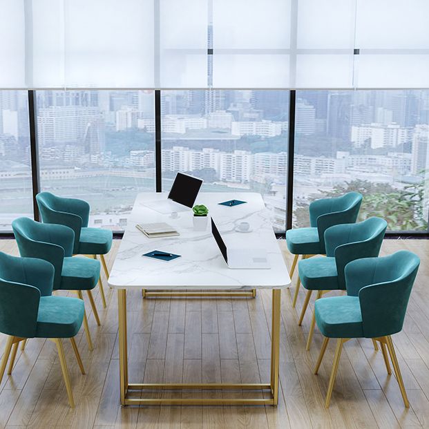 Glam Style Marble Writing Desk Rectangular Sled Base Office Desk Clearhalo 'Furniture' 'furniture_office_desk' 'Office Desks' 'Office Furniture' 'office_desk' 1200x1200_4826fb5e-d90a-4f3c-86b8-b57aad974f5a