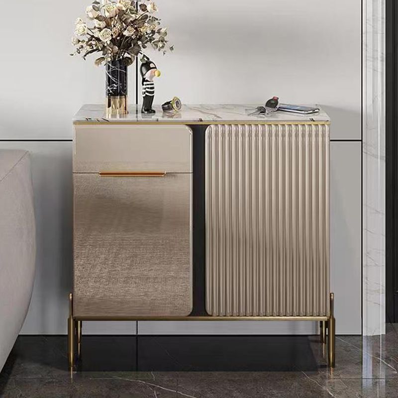 Contemporary Buffet Sideboard Stone Sideboard with Cabinets and Drawers Clearhalo 'buffet_sideboard' 'Buffets & Sideboards' 'furn' 'furn_buffet_sideboard' 'Furniture' 'Kitchen & Dining Furniture' 1200x1200_482708e3-8dec-4577-ae9b-e0d73068f447