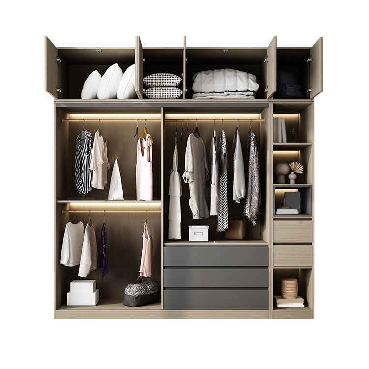 Gemanipuleerde houten garderobe armoire moderne schuifdeur garderobe