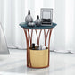 Iron Pedestal Side Table Round Tray Top Side End Table with Storage Clearhalo 'Coffee & Accent Tables' 'End & Side Tables' 'end_side_table' 'end_side_tables' 'furn' 'furn_end_side_tables' 'Furniture' 'furniture_end_side_table' 'Living Room Furniture' 1200x1200_482ad85a-28ba-4a2e-b785-653f47ca75e6