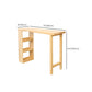 Ensemble de table de pub rectangulaire en bois massif, table et tabourets 1/2/3 pièces