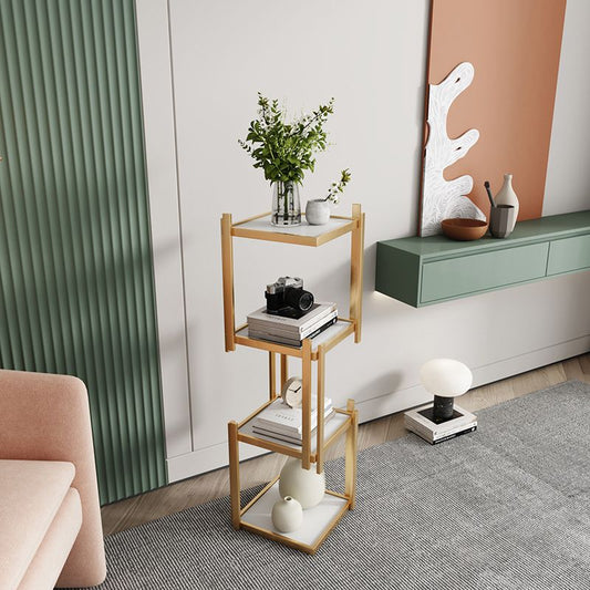 Glam Style Open Bookshelf Vertical Shelf Bookcase for Home Office Clearhalo 'Bookcases' 'furn' 'furn_bookcases' 'Furniture' 'furniture_bookcases' 'Office Furniture' 1200x1200_482b026e-f16d-412c-8717-ed1e1256c5b7