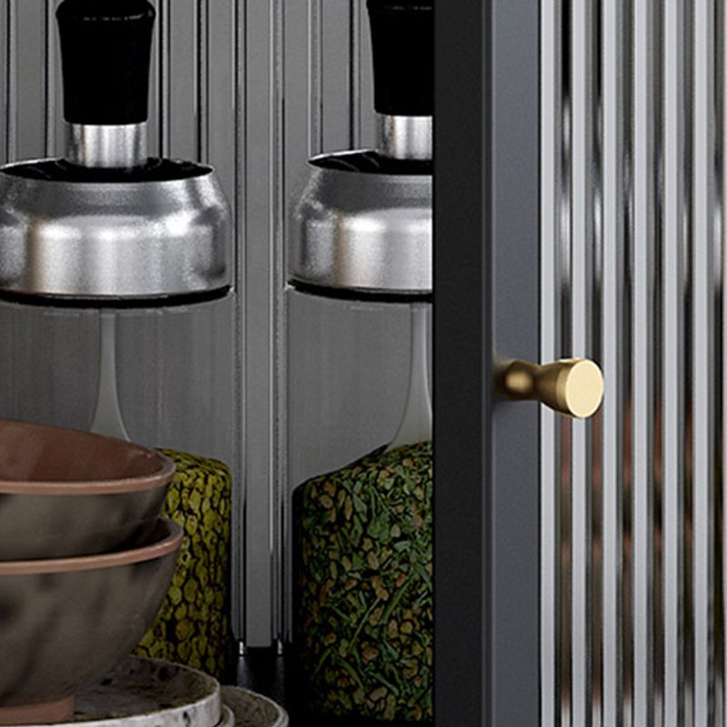 Matte Finish Glass Dining Buffet Modern Indoor Sideboard with Cabinets Clearhalo 'buffet_sideboard' 'Buffets & Sideboards' 'furn' 'furn_buffet_sideboard' 'Furniture' 'Kitchen & Dining Furniture' 1200x1200_482d32ee-8c1b-476f-8d1b-e3470a6e9315