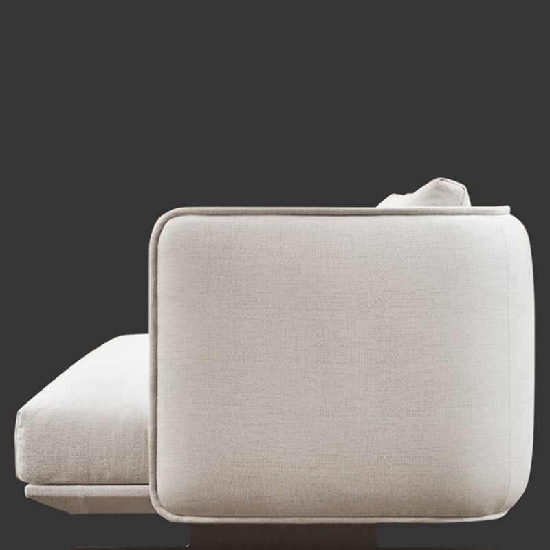Beige Scandinavische bank/sectionele met vierkante arm voor appartement