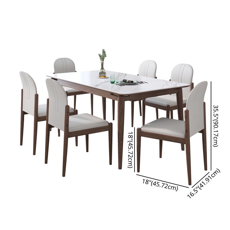 Modern Kitchen Dining Room Set with Sintered Stone Top and Solid Wood Base Dining Furniture Clearhalo 'Dining Room Sets' 'Dining Tables & Seating' 'dining_room_set' 'furn' 'furn_dining_room_set' 'Furniture' 'furniture_dining_room_set' 'Kitchen & Dining Furniture' 'kitchen&dining_furn' 'kitchen' 1200x1200_482e8616-2648-4cf2-a629-1fd124ba62e3