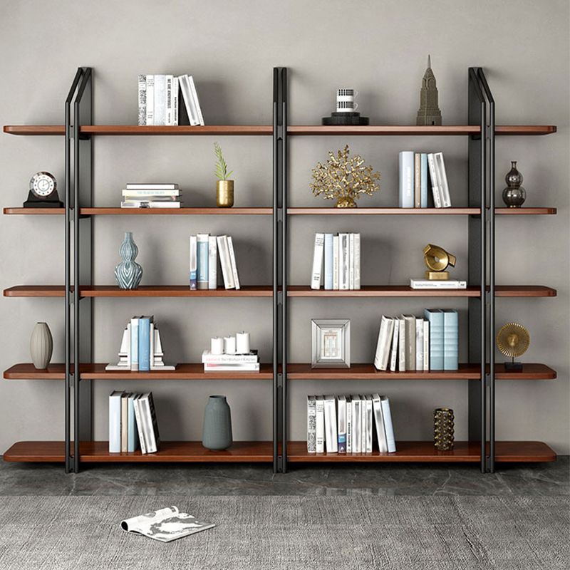 Wooden Etagere Bookcase Contemporary Natural Open Back Bookshelf Clearhalo 'Bookcases' 'furn' 'furn_bookcases' 'Furniture' 'Office Furniture' 1200x1200_483171a3-609d-4f30-a8e7-79b3fa6c5aee