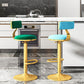 Glam Adjustable Rotatable Counter Stool Iron Kitchen Bar Stool with Velvet Cushion Clearhalo 'Bar Furniture' 'Bar Stools' 'bar_stools' 'furn' 'furn_bar_stools' 'furniture_bar_stools' 'Kitchen & Dining Furniture' 'kitchen&dining_furn' 'kitchen' 'kitchen_furn' Furniture' 1200x1200_48326b5a-6f7f-49f6-9473-c6854fdd3ce4