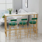 Glam Pub Height Dining Table Stone Top Pub Table for Living Room