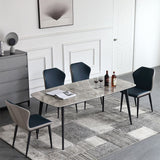 Contemporary Dining Table Sintered Stone Dining Table with 4 Black Legs for Dining Clearhalo ' dining_table' 'Dining Tables & Seating' 'Dining Tables' 'furn' 'furn_dining_table' 'Furniture' 'furniture_dining_table' 'Kitchen & Dining Furniture' 'kitchen&dining_furn' 'kitchen' 'kitchen_dining_table' 1200x1200_48377c37-85b8-4db2-ad99-008e4e5ee1fb