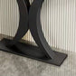 Tavolo da console Half Moon Slate Glam gamba con console a specchio di divano console a specchio
