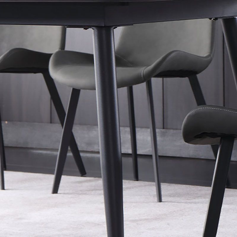 1/4/5/7 Pcs Metal Modern Dining Room Set with Rectangle Metal Base Table Dining Set Clearhalo 'Dining Room Sets' 'Dining Tables & Seating' 'dining_room_set' 'furn' 'furn_dining_room_set' 'Furniture' 'furniture_dining_room_set' 'Kitchen & Dining Furniture' 'kitchen&dining_furn' 'kitchen' 1200x1200_4838bcdb-aa71-4ecd-81ae-6811f54e541a