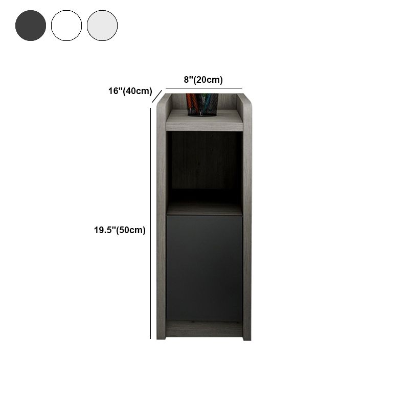 Moderne imitatie houten nachttafel open opslag 1 ladel 20 inch h nachtstandaard