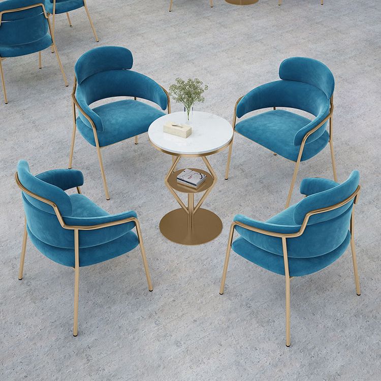 Glam Velvet Arm Dining Chairs Metal Dining Chair for Restaurant Use Clearhalo ' kitchen&dining_furn' 'Dining Chairs' 'Dining Tables & Seating' 'dining_chair' 'furn' 'furn_dining_chair' 'Furniture' 'furniture_dining_chair' 'Kitchen & Dining Furniture' 'kitchen' 1200x1200_4839e808-3e4f-40f9-bf53-2d67cabfe11f