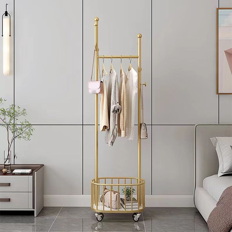 Partita de colgilla metálica de lujo Ganchos de diseño independiente Rack con rueda universal